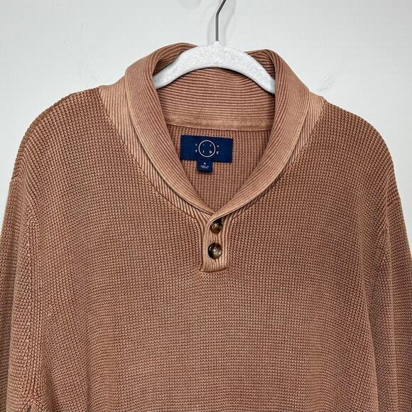 NWOT Even Tide Shawl Collar Tan Sweater Size M Pullover Stitch Fix - Picture 2 of 8